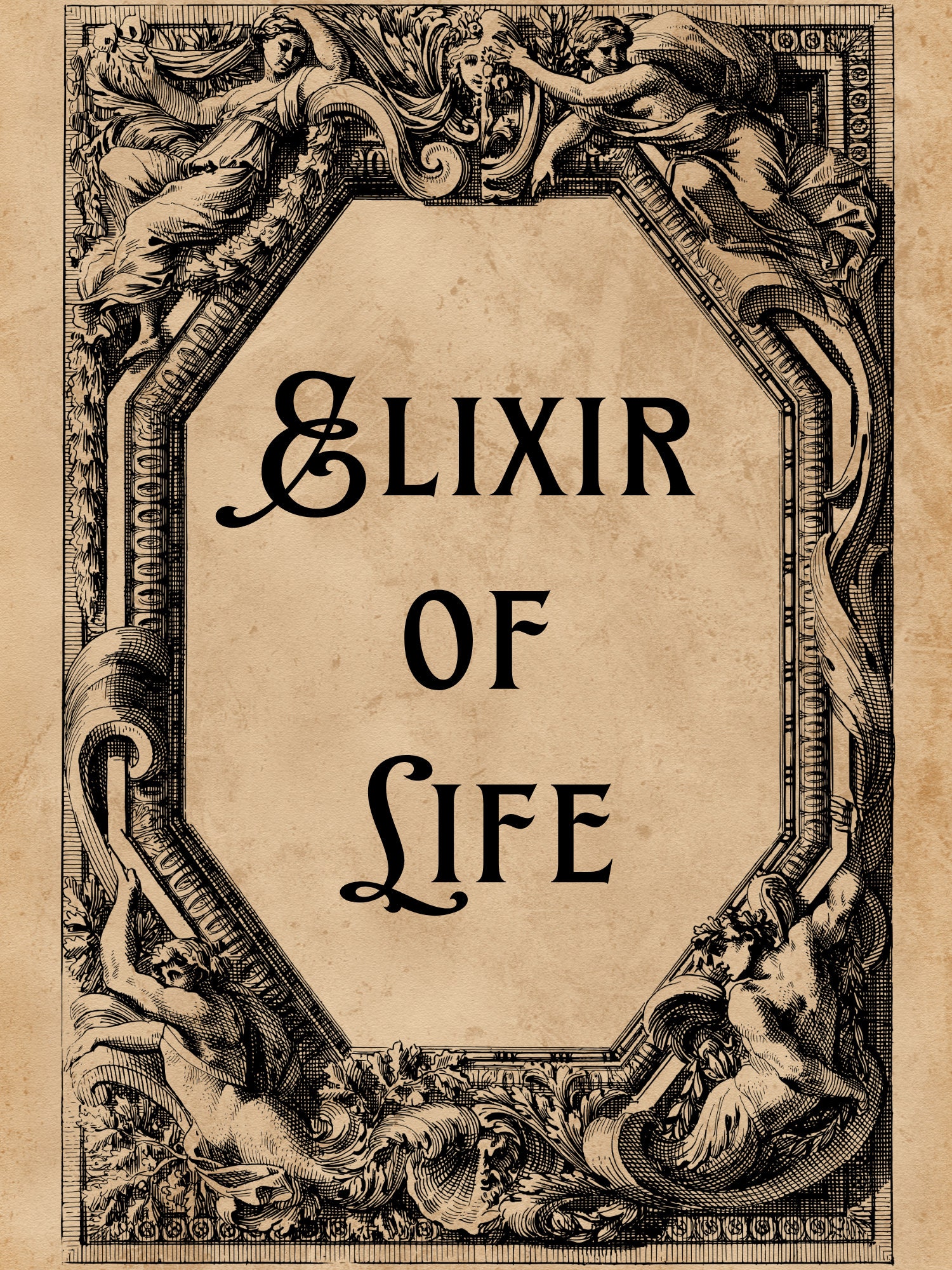 Medieval Elixir of Life Graphic Instant Digital Download Etsy