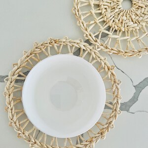 Set of 6 placemats |Plate Charger | Natural Wicker Placemat |  Round placemats  | Boho placemats 8.7’ inch