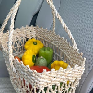 Bolsa tejida de hojas de maíz hecha a mano: bolso de playa de paja natural