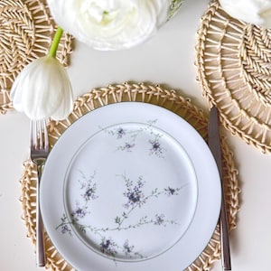 Placemat | Woven Plate Charger |Natural Wicker Placemat| Round Placemats | Boho placemats| Handcrafted placemats| Dining room decor |