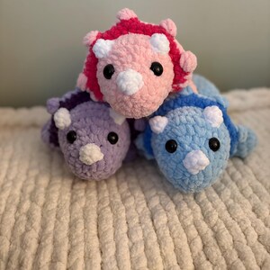 Crocheted Handmade Triceratops