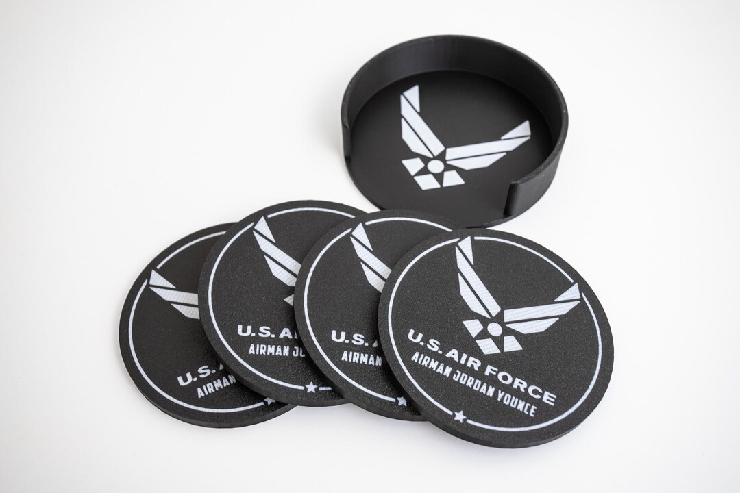 Usaf Coasters Air Force Military Coaster Set | Personalized Military Coaster | USAF ...