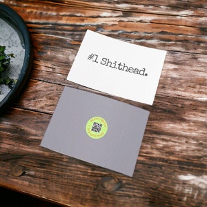 Sassy Greeting Card | Number One Shithead Greeting Card | Funny Cards | Funny Quote Cards