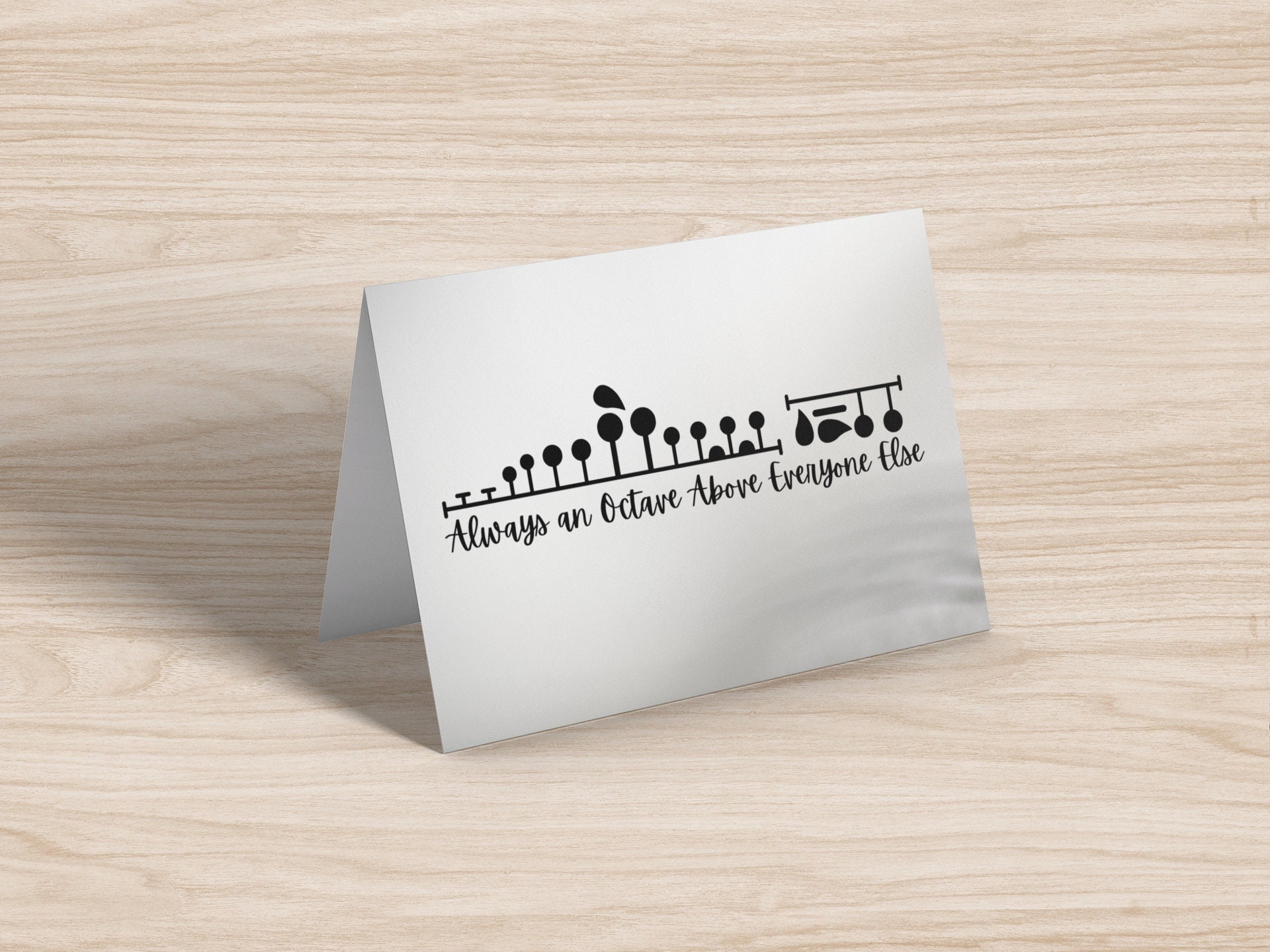 Always an Octave Above Everyone Else Flute Card - Etsy
