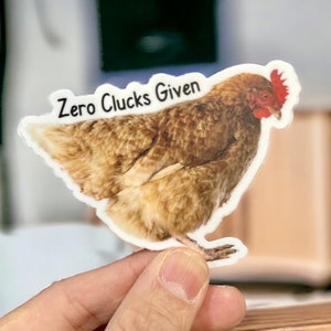 Huhn Aufkleber - Zero Glucks gegeben | Lustige Huhn Aufkleber | Huhn SVG | Huhn Geschenk