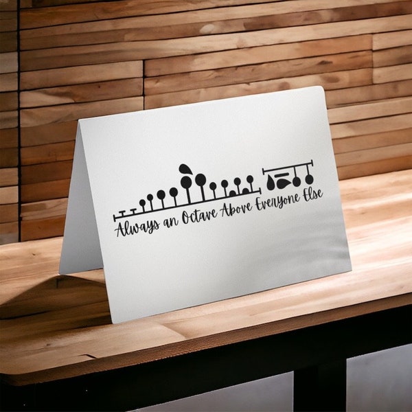 Flute Player Card - An Octave Above Everyone Else | Flute Card | Hand Drawn Card | Music Card