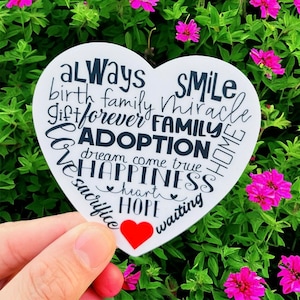Hartsticker adoptie | Familie naar keuze | Adoptiedag | Gotcha-dag | Adoptiecadeaus
