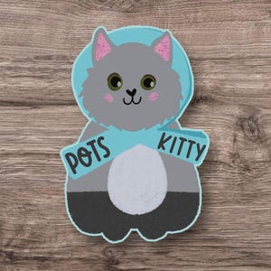 POTS Kitty Sticker – Postural Orthostatic Tachycardia Syndrome Awareness – Cute Cat Sticker – POTS Support – Dysautonomia Awareness