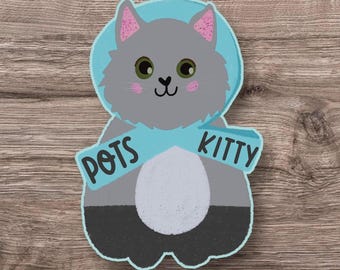 POTS Kitty Sticker – Dysautonomia Awareness Decal
