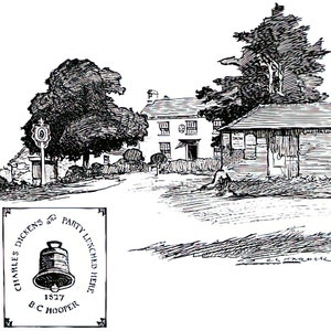 Old Inns of England Postkarten Pack Digital Download Gruß und Vintage Hand gezeichnet KEINE AI Kinder und Erwachsene!