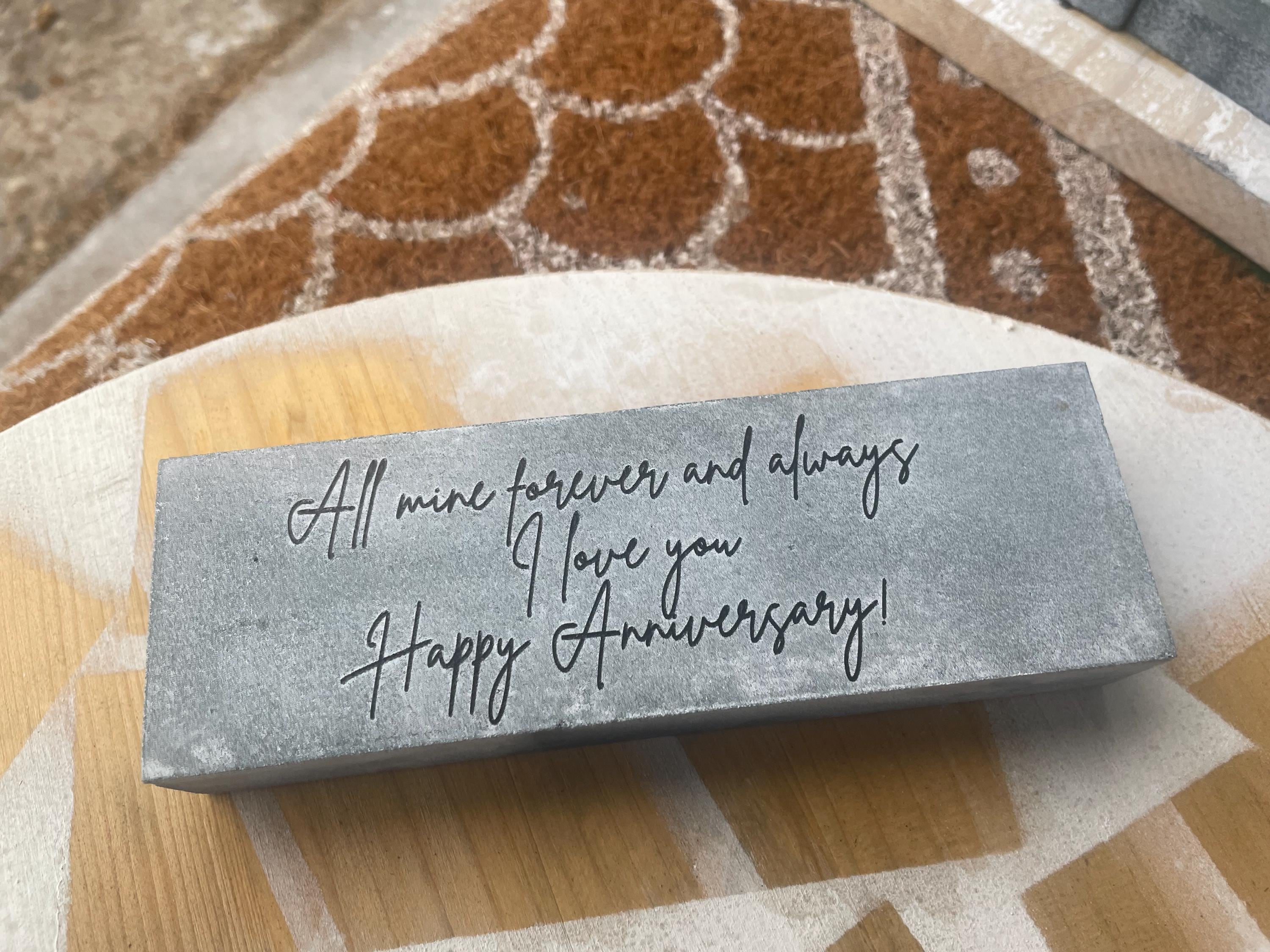 Custom Engraved Sharpening Stone Whetstone Groom Wife Wedding Marriage Relationship Motivational Gift Present Family Retire Love Anniversary