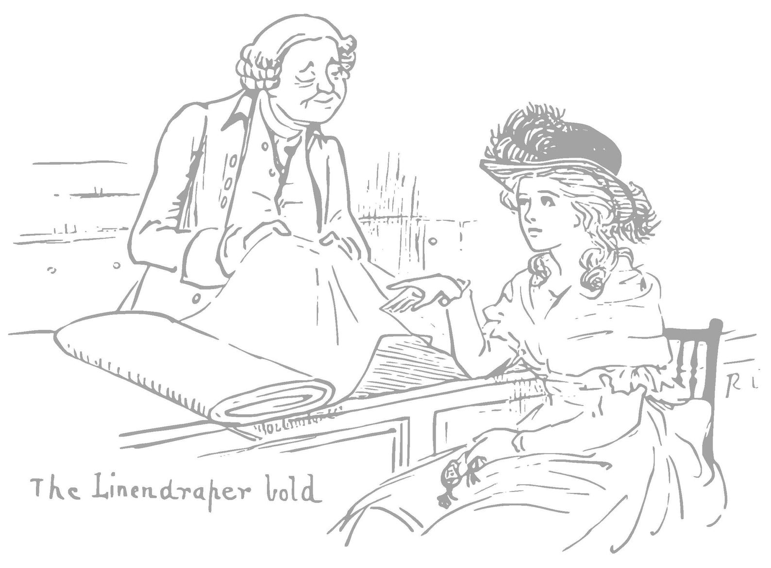 1800s for Coloring Vintage Digital Bundle Download Hand Drawn Children ...