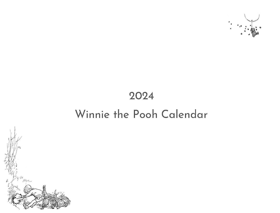 Vintage Winnie the Pooh 2024 Calendar Etsy