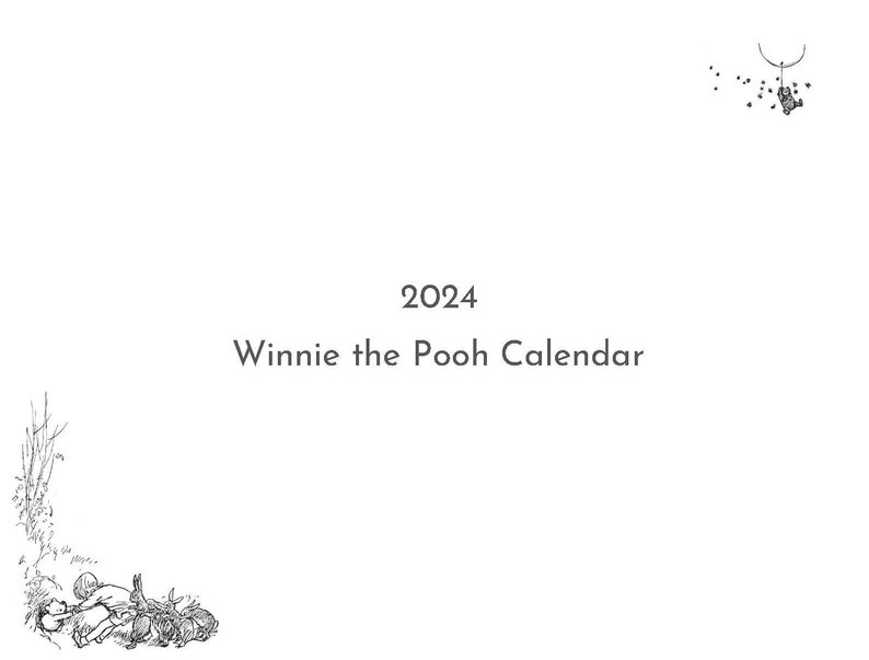 Vintage Winnie the Pooh 2024 Calendar Etsy