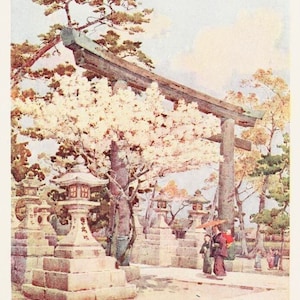 Jardins japonais Cartes postales Pack Téléchargement numérique Salutation et vintage Dessiné à la main NO AI Enfants et Adultes!