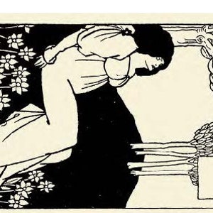 Pack de cartes postales Aubrey Beardsley en téléchargement numérique et vintage dessinés à la main sans IA pour les enfants et les adultes !