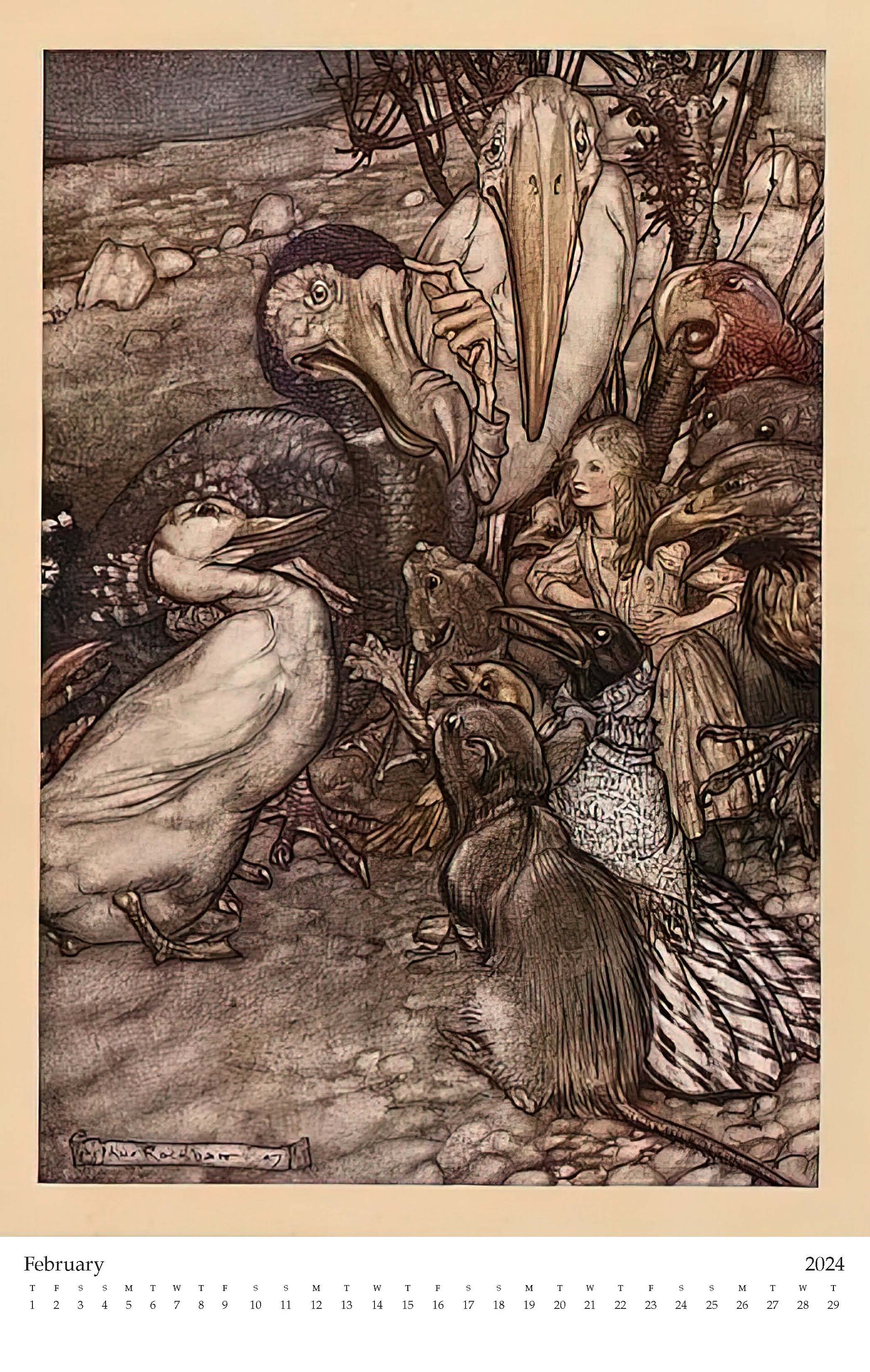 Vintage Alice in Wonderland 2024 Calendar Etsy