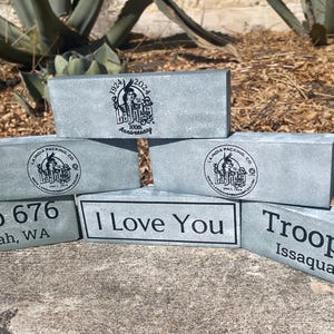 Custom Engraved Sharpening Stone Whetstone Dad Father Son Husband Gift Holiday Friend Family Hunting Him Knife Men Kitchen Church Scouts