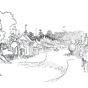 Norwich Road Postkarten Pack Digital Download Gruß und Vintage Handgezeichnet KEINE AI Kinder und Erwachsene!