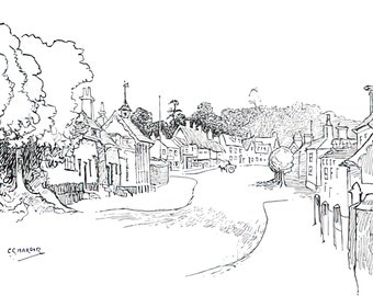 Norwich Road Postcards Pack Digital Download Greeting and Vintage Hand Drawn NO AI Kids and Adults!