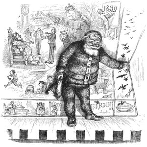 Weihnachtsmann und Feiertage Postkarten Pack Digitaler Download Gruß und Vintage Hand gezeichnet KEINE AI Kinder und Erwachsene!