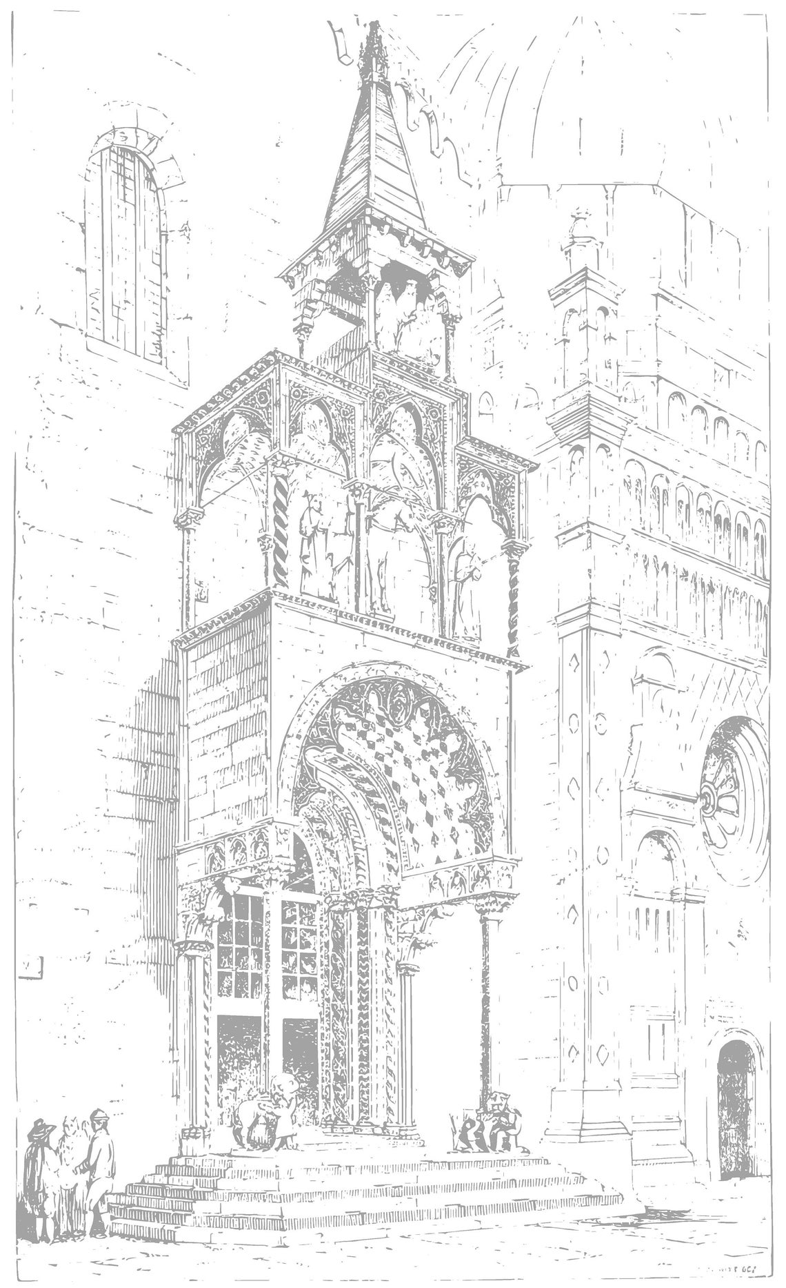 Vintage Architecture for Coloring Classic Digital Download Hand Drawn ...