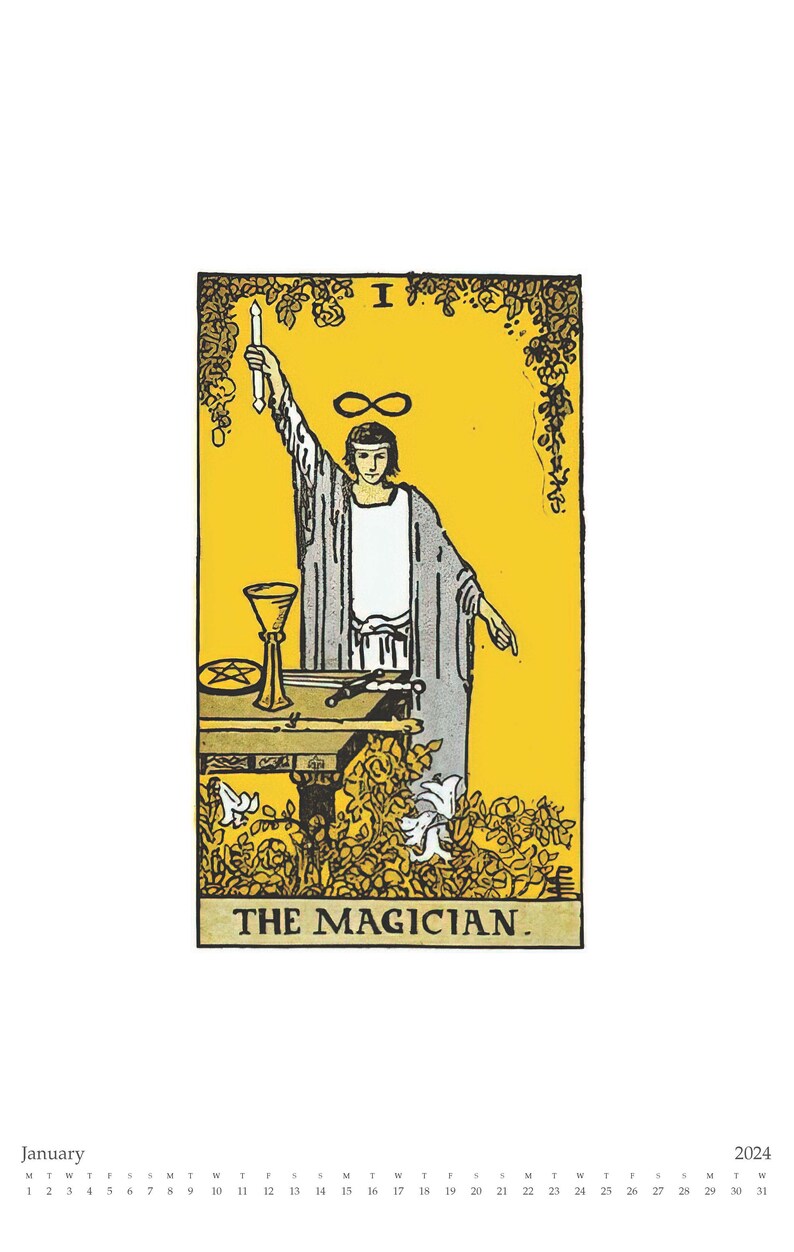 Tarot Card 2024 Calendar Etsy