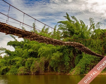 Walking Bridge,The River Kwai - digital download jpg file wall art digital you print photograph printable photo wall decor art gift