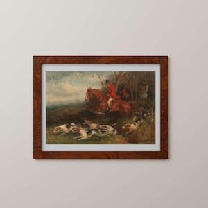 Vintage Fox Hunting Print - Wall Decor - Fine Art Paper Prints - Horse and Hound