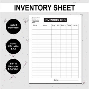 Inventory Sheet