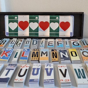 License Plate Letters Numbers Hearts End Pieces Spacers For Wall Art Design And Homemade Unique Metal Signs