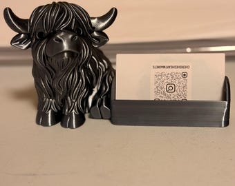 Highland Cow(standing cow) Business Card holder