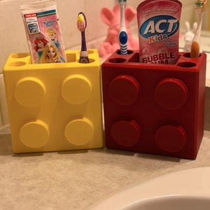Brick toothbrush/toothpaste/bathroom organizer