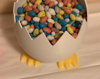 Large Cracked Egg Candy Bowl/planter, catchall