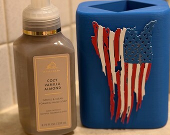 Patriotic Distressed Flag Soap holder for Bath and Body Works Soap