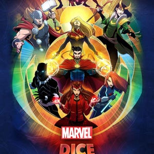 Dice Throne Marvel + Santa v Krampus - Beilagenetiketten *Digitales Produkt*