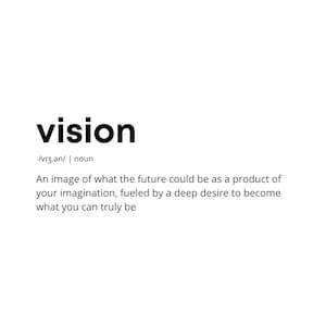 VISION Definition | Printable Wall Art | Digital Download Print | Ready to Print | Motivational Printable Office Decor | Home Decor