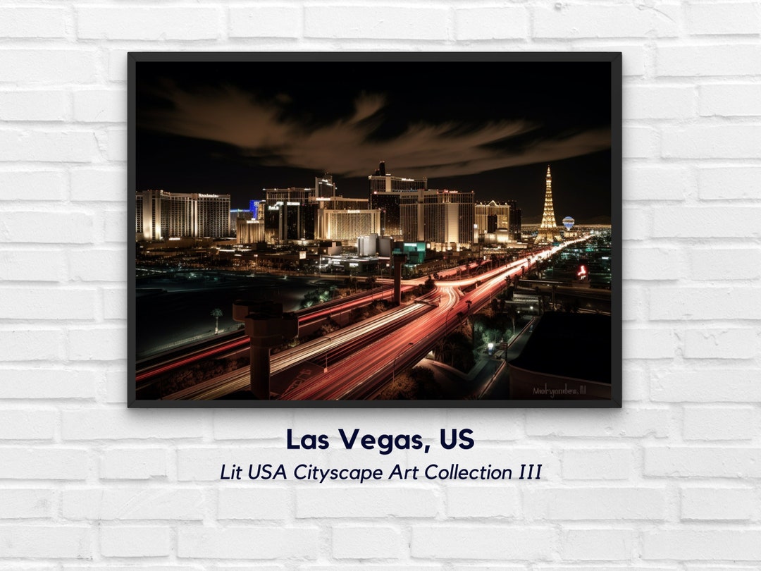 Las Vegas Print Wall Art Print Digital Art Print Las Vegas Wall Art