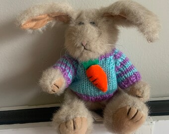 1980s Vintage Chrisha Playful Bunny Plush, Jointed Legs - Etsy