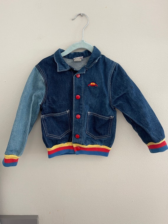 Marimekko Toddler Jean Jacket, 1980s Toddler Jean 