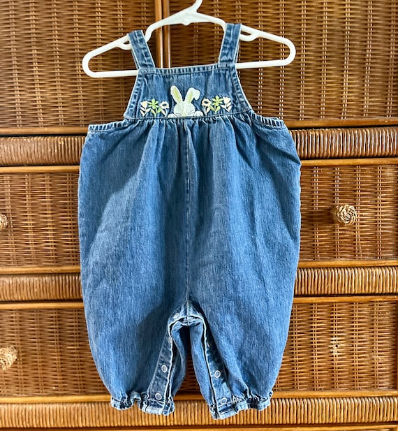 Baby Girl Easter Overalls, Carter’s Baby Bunny De… - image 1