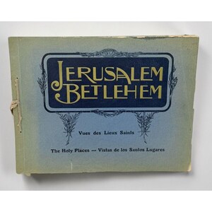 Jerusalem & Bethlehem Program Vues Des Lieux Saints The Holy Places Vtg France
