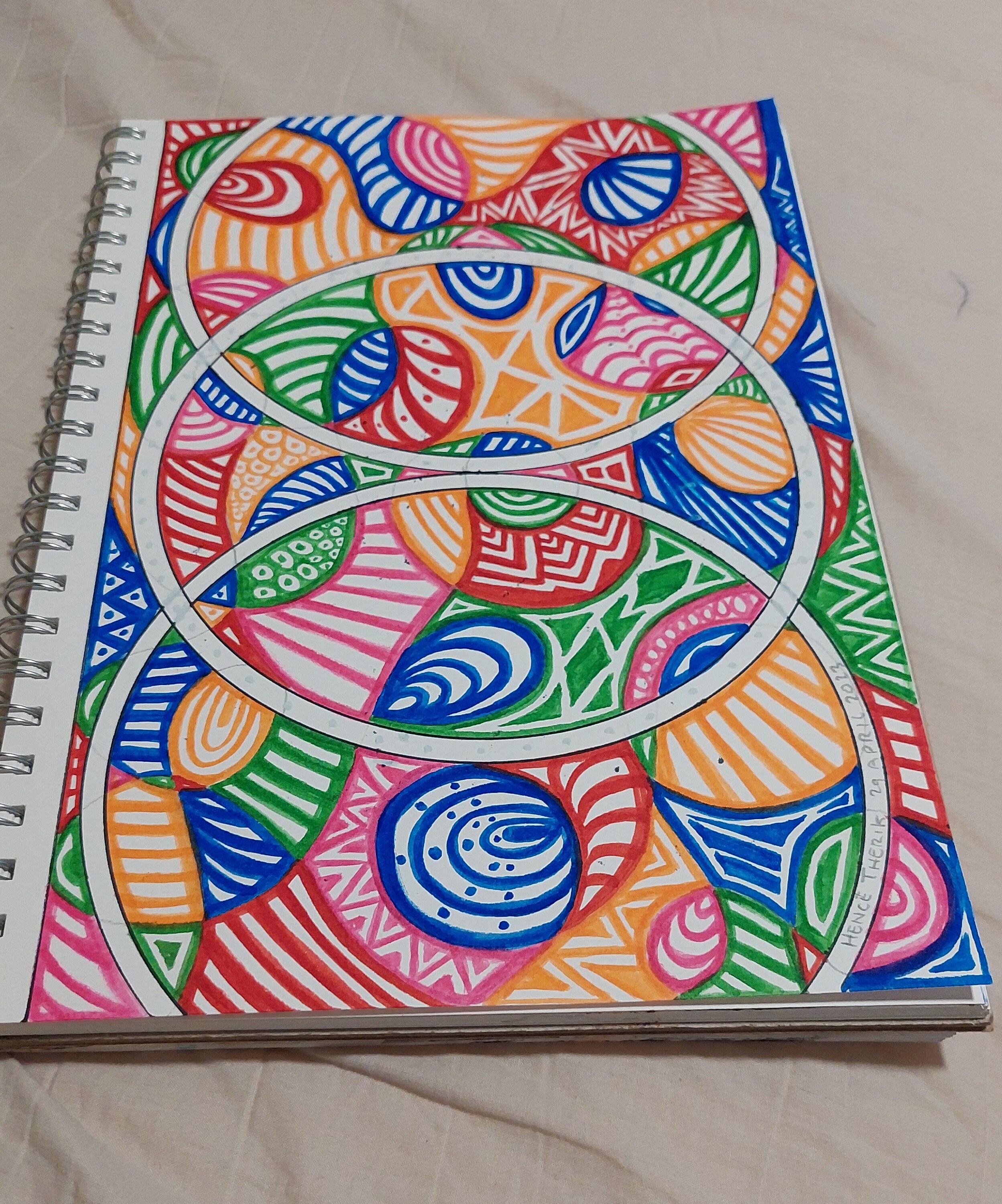 The Three Circles Doodle - Etsy