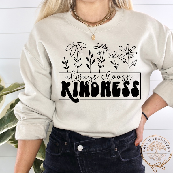 SCREEN PRINT | Screen Print Transfer | Always Choose Kindness Screen print Transfer | Kindness Screen Print | Ready to press Screen Print