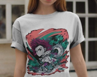 Maglietta con grafica anime/manga, tema giapponese Slayer, felpa comoda