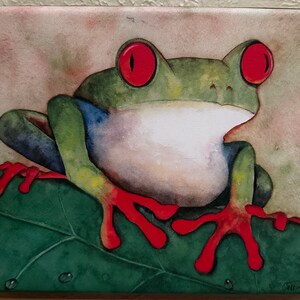 Tree Frog -  canvas print 10x8&quot;  from original painting