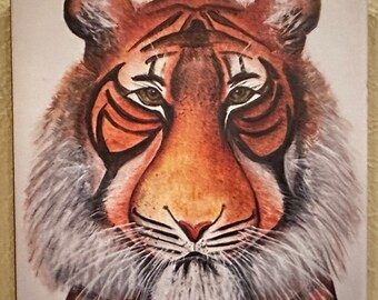 Tiger Canvas Print 8"x 8" from original acrylic painting