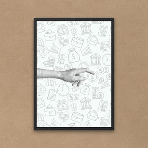 Invisible Hand Economics Poster: Modern Academic Wall Art