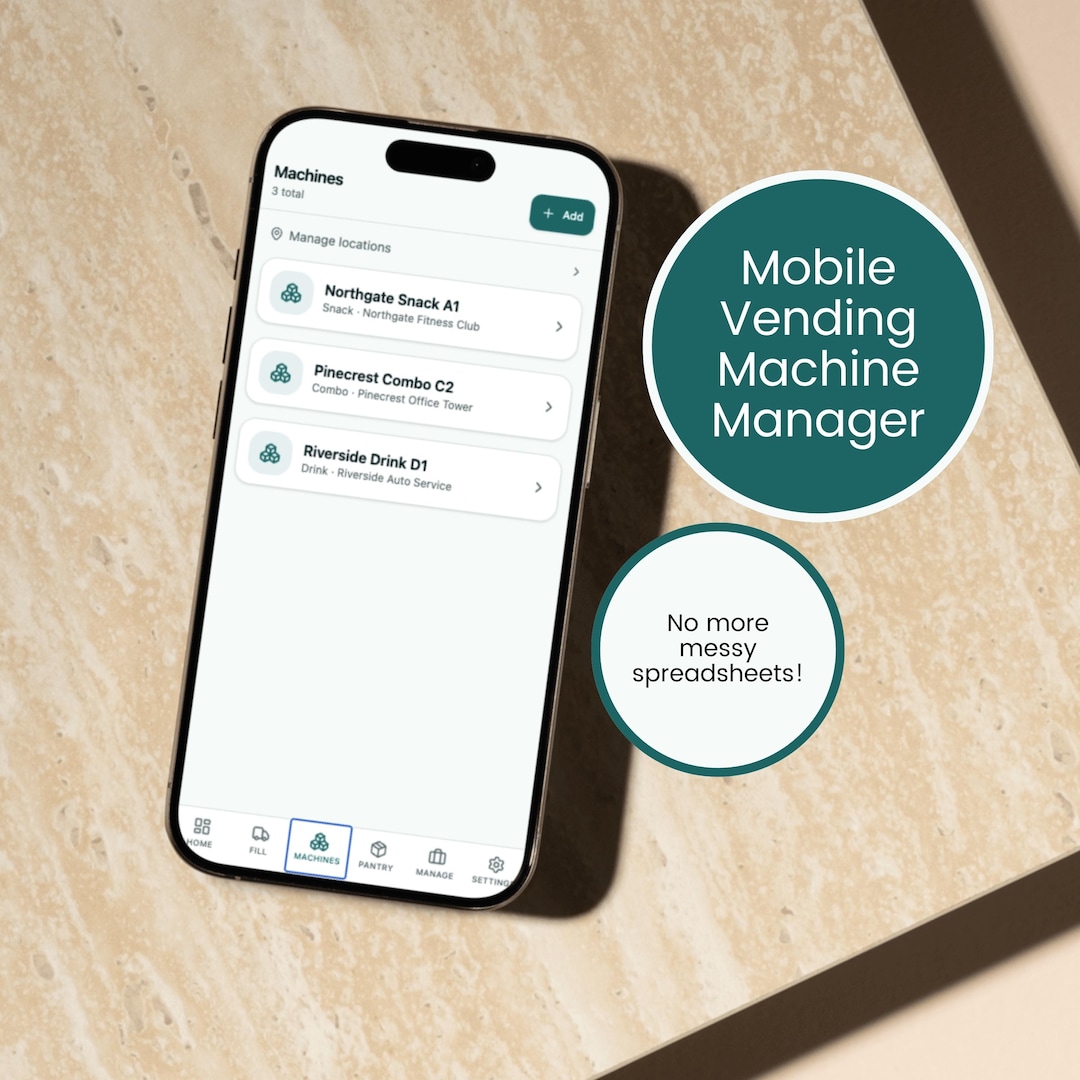 Vending Machine Business Tracker | Inventory, Cash Audit, Service ...