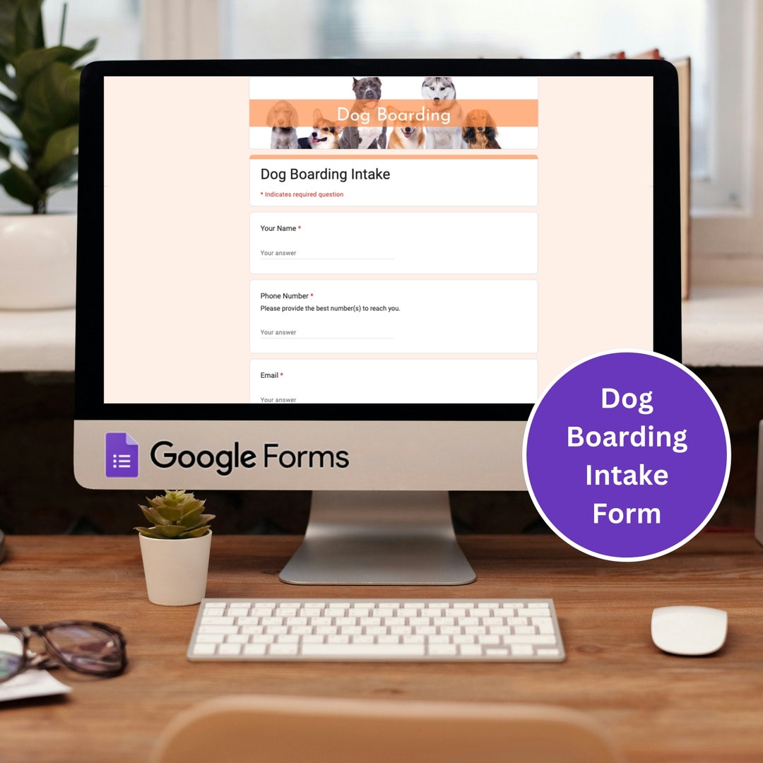 Dog Boarding Intake Form, Google Form, Dog Kennel Online Intake Form
